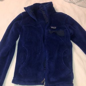 Women’s fuzzy Patagonia zip up jacket